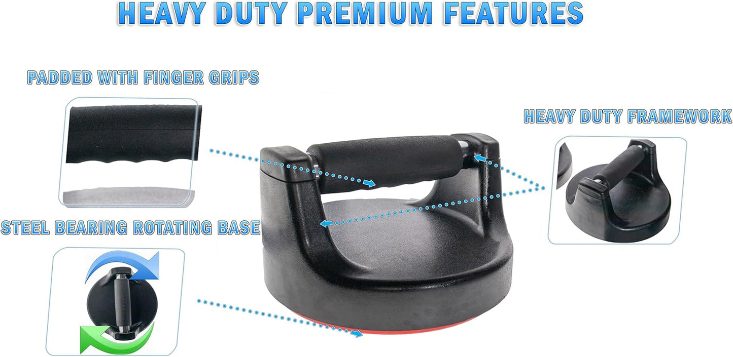 Pushup Rotating Power Bar Grips - Non Slip Swiveling Grip Handle Push up Stands For Fitness Workout Home Gym - Eliminates Strain - 2 pack