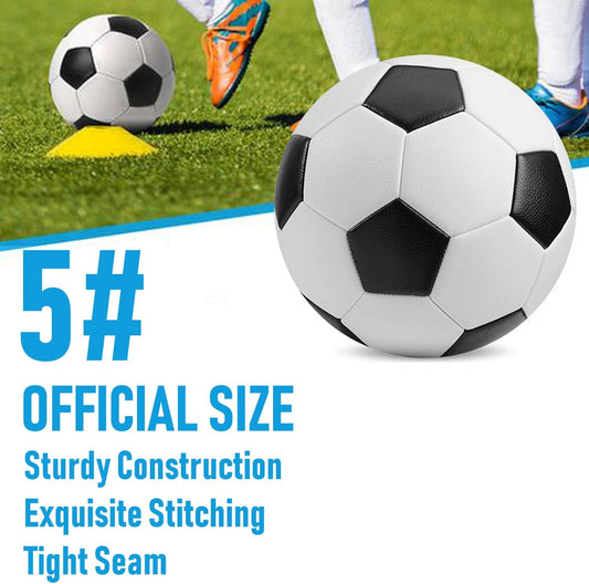 6 Pack Classic Soccer Balls Size 5/4/3 Includes Ball Pump and Net Bag,Soccer Training Ball Practice for Kids and Adults,Competition Soccer for Indoor Outdoor