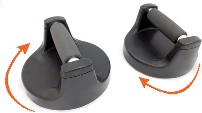 Pushup Rotating Power Bar Grips - Non Slip Swiveling Grip Handle Push up Stands For Fitness Workout Home Gym - Eliminates Strain - 2 pack